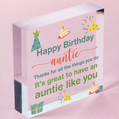 Auntie Gifts For Birthday Shabby Chic Wood Heart Best FRIEND Keepsake Thank You