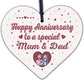 Anniversary Gift First 10th 25th 50th Wedding Anniversary Mum Dad Present Sign