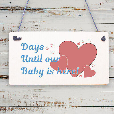 Chalkboard Countdown To Birth Sign Baby Shower Gift Mum Dad To Be Gifts New Born