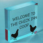 Welcome Chicken Coop Sign Outdoor Garden Shed Plaque Chicken Hen Gifts