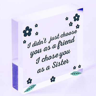 Special FRIEND Sister Gifts Wood Heart Christmas Friendship Gift Birthday Plaque