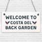 Funny Back Garden Sign Novelty Hanging Garden Shed Plaques Home Decor Signs