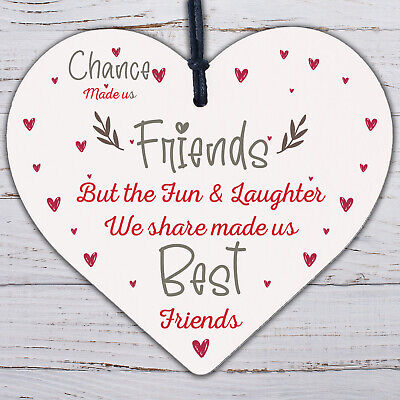 Chance Made Us Colleagues Heart Plaque Sign Friendship FRIEND Gift Thank You