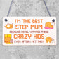 Best Stepmum Crazy Kids Novelty Hanging Plaque Gifts For Mum Birthday Present