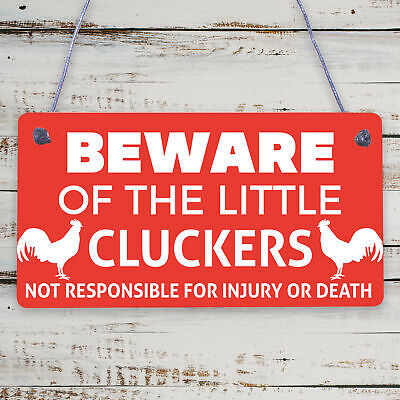 Beware Of The Little Cluckers Funny Chicken Sign Coop Hen House Sign Family Gift