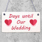 Wedding Countdown Chalkboard Hanging Decor Sign Novelty Engagement Gifts