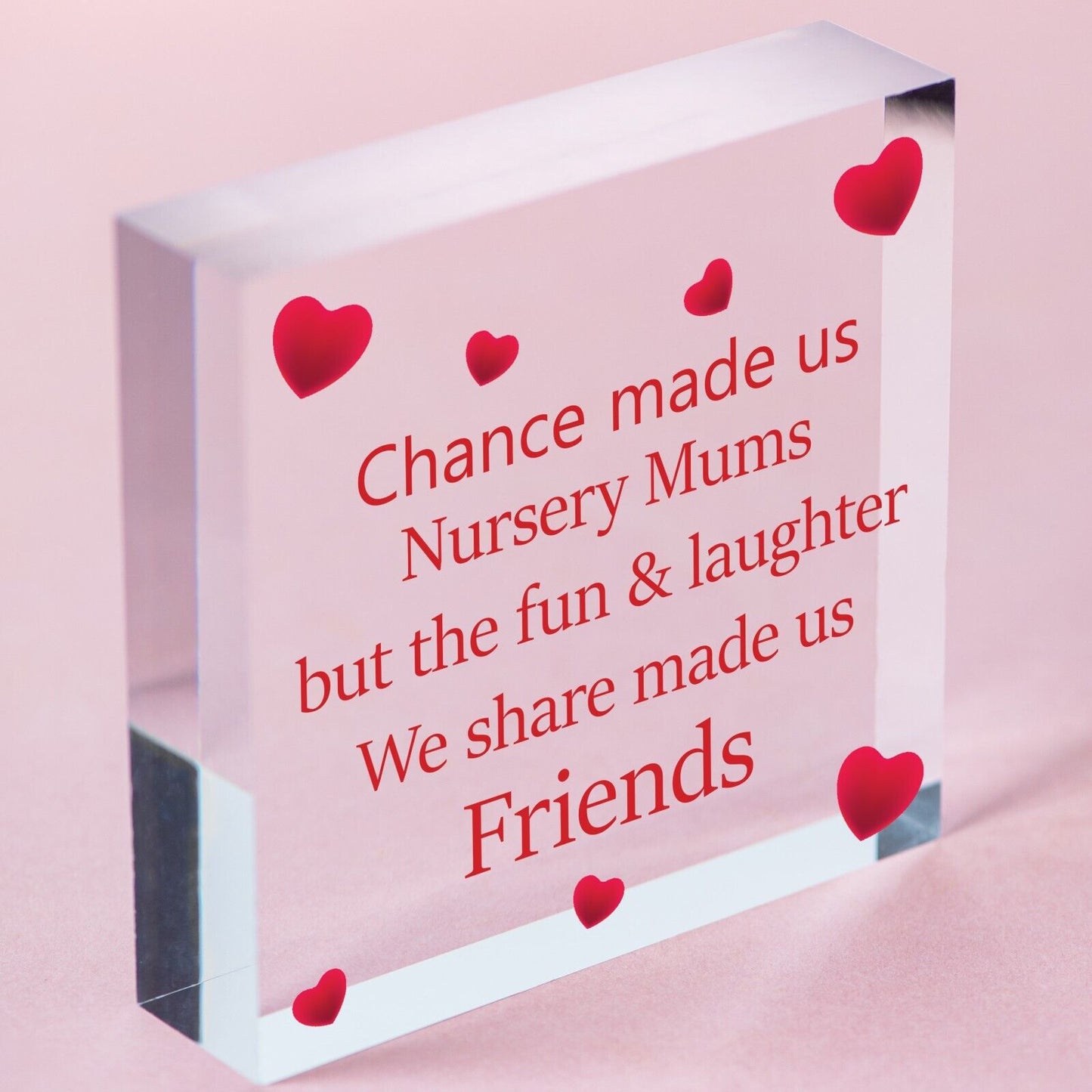 Chance Made Us Nursery Mums Wooden Hanging Heart Novelty Friendship Nusery Gift