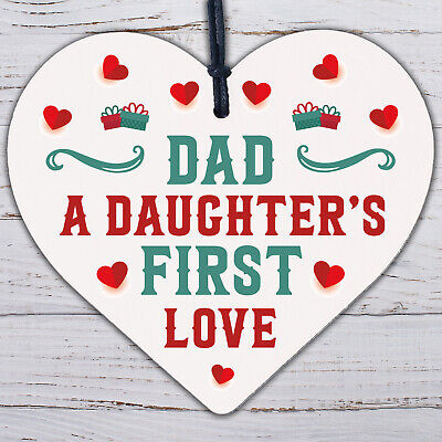 Dad Daughters First Love Gift Wood Keyring Dad Gifts From Daughter Fathers Day