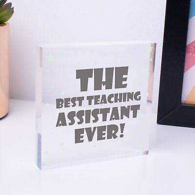 Best Teaching Assistant Wood Keyring Nursery Teacher School Thank You Gifts