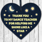 Thank You Dance Teacher Wooden Heart Sign Goodbye Friendship Gift For Her