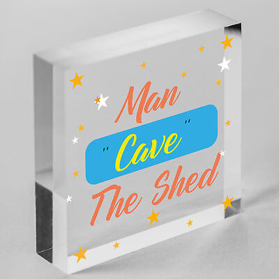 Man Cave AKA The Shed Novelty Wooden Hanging Plaque Sign Husband Boyfriend Gift