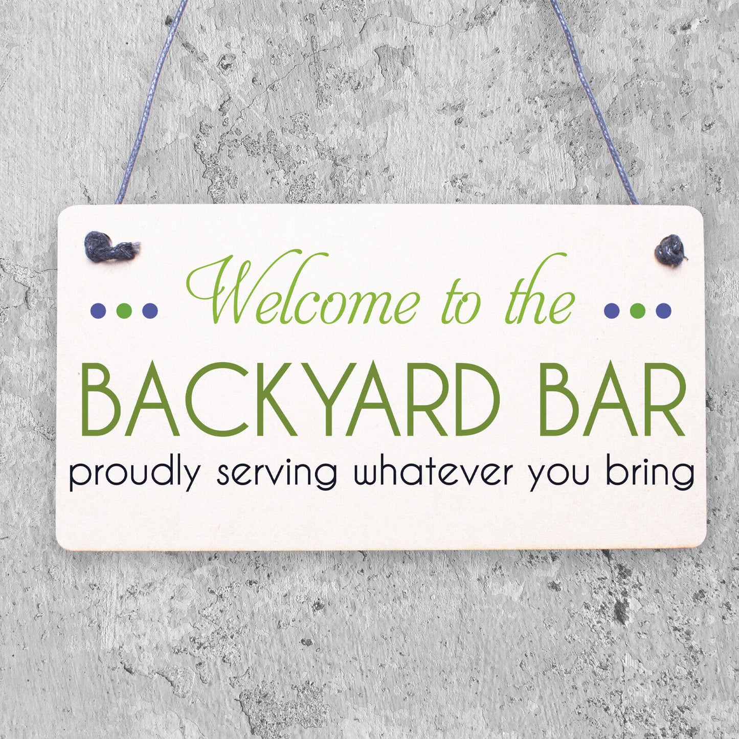 Backyard Bar Garden Hanging Plaque Alcohol Man Cave Vintage Beer Gin Shed Sign