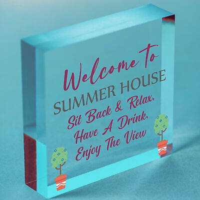 Novelty Summer House Signs Garden Shed Plaques Home Decor Gifts For Him Her