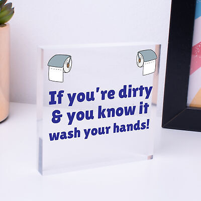 Nautical Wash Your Hands Quirky Bathroom Signs Funny Toilet Door Loo Wall Plaque