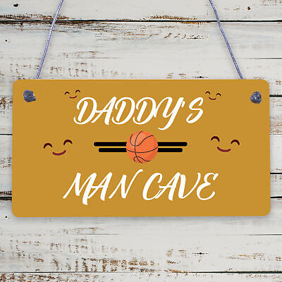 Dad Daddy's Man Cave Signs Football Shed Sign Door Wall Plaque Grandad Sign Gift