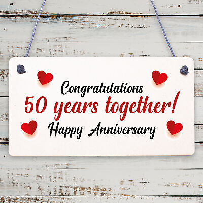 1st 25th 50th 60th Wedding Anniversary Gift Plaque Anniversary Husband Wife Gift