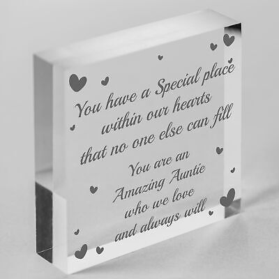 Amazing Auntie Gifts For Birthday Wooden Heart Sign Thank You Gifts For Auntie