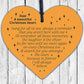 CHRISTMAS Tree Decoration In Memory Of Dad Memorial Wooden Heart Bauble Gift