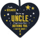 Uncle Birthday Gifts Presents Wooden Heart Plaque Keepsake Christmas Uncle Gifts