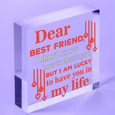 True Friend Poem Friendship Best Friends Gift Hanging Plaque Love Family Sign