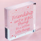 Thank You FRIEND Wood Heart Special Birthday Keepsake Gifts For Her Friendship