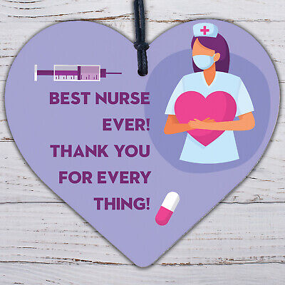 Thank You Gift For Nurse Wood Heart Gift For Him or Her Volunteer Gift Keepsake