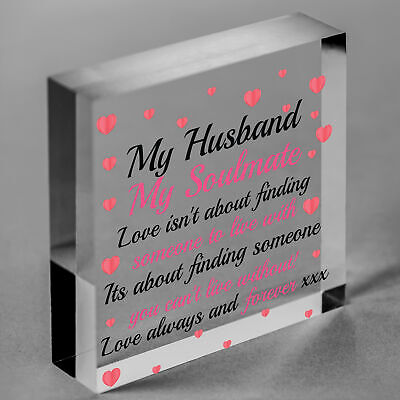 Soulmate Gift For Husband Heart Anniversary Gift For Husband Love Gift For Him