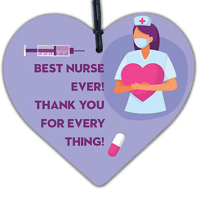 Thank You Gift For Nurse Wood Heart Gift For Him or Her Volunteer Gift Keepsake