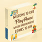 Welcome To Our Playhouse Sign Garden PLAYROOM Plaque Daughter Son Gift