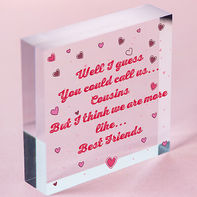 Cousin Gifts Christmas Wooden Heart Plaque Gifts For Boys Girls Friendship Gifts