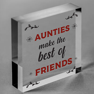 Auntie Gifts Best Friend Plaque Handmade Wood Heart Chic Sign Birthday Keepsake