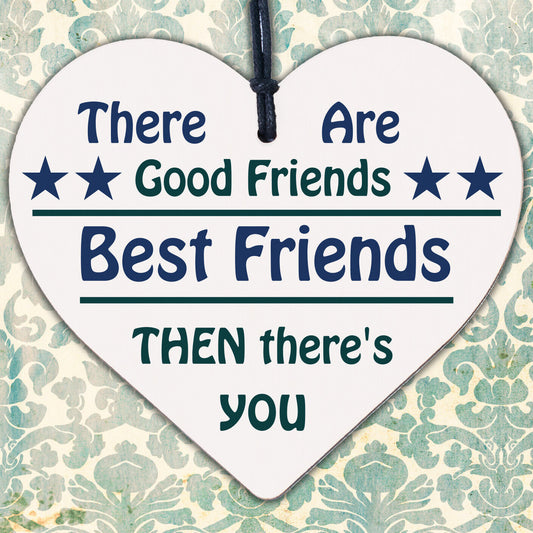 Christmas Gift For Best FRIEND Wood Heart Funny Friendship Gift Birthday Plaque