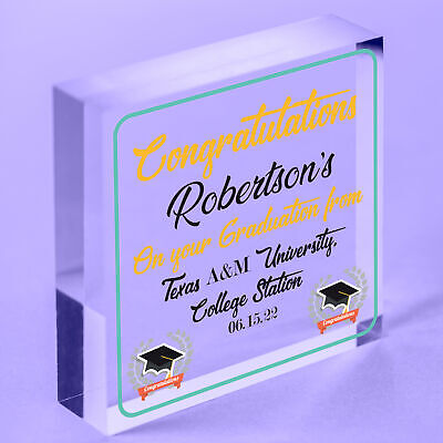 Graduation Gift For Him For Her Hanging Plaque Daughter Son Graduation Uni Gift