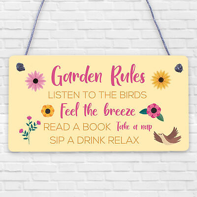 Garden Plaque Hanging Summer House Garden Shed Gifts For Mum Nan Nanny