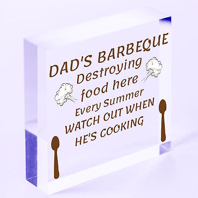 Dads Barbeque Garden Shed Sign SummerHouse Plaque Fathers Day Dad Gifts For Him