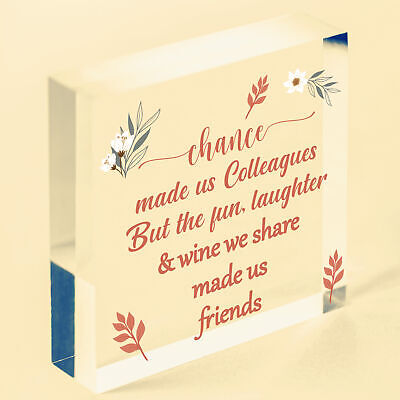 Colleagues Fun, Laughter & Wine Novelty Wooden Heart Leaving Gift Plaque