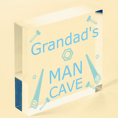 Grandads Man Cave Plaque Grandad Gifts For Christmas Gifts From Grandchildren