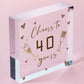 40th Birthday Gifts For Women / Men Heart 40th Birthday Card Birthday Decoration