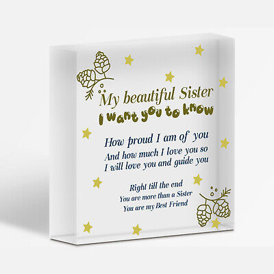 Sister Birthday Card Gift Wood Heart Sister Gifts For Christmas Best Friend Sign