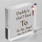 MEMORIAL Daddy's Girl Father's Day Gift Angel Wood Heart Dad Grandad Sign Grave