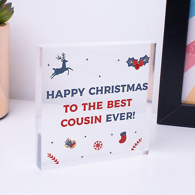 Christmas Gift For Cousin Hanging Wooden Christmas Decoration Family Gift