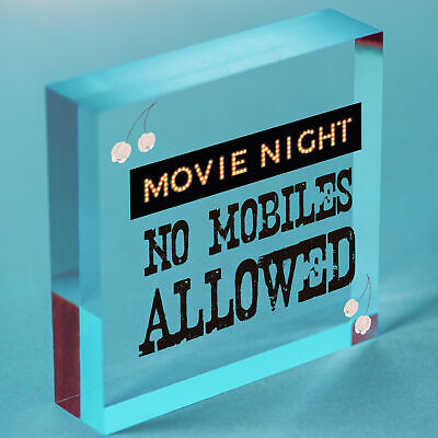 MOVIE NIGHT SIGN Cinema Room Man Cave Plaque Home Decor Keepsake