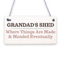 Grandads Shed Wooden Hanging Plaque Novelty Workshop Garage Tool Shed Gift Sign