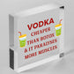 Vodka Botox Funny Alcohol Gift Man Cave Home Bar Hanging Plaque Pub Friends Sign