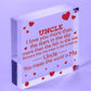 Uncle Birthday Gifts Wooden Heart Plaque Uncle Birthday Card Thank You Gifts