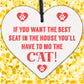 Best Seat Move The Cat Novelty Wooden Hanging Heart Plaque Funny Pets Gift Sign