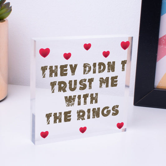 Wedding Decoration Didn't Trust Me Page Boy Reception Decor Mr & Mrs Gift