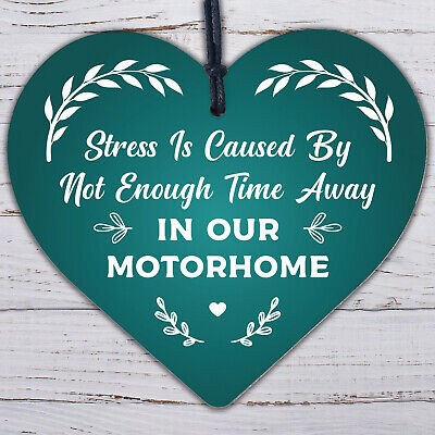 Stress Motorhome Friendship Gift Family Present Hanging Plaque Birthday Sign