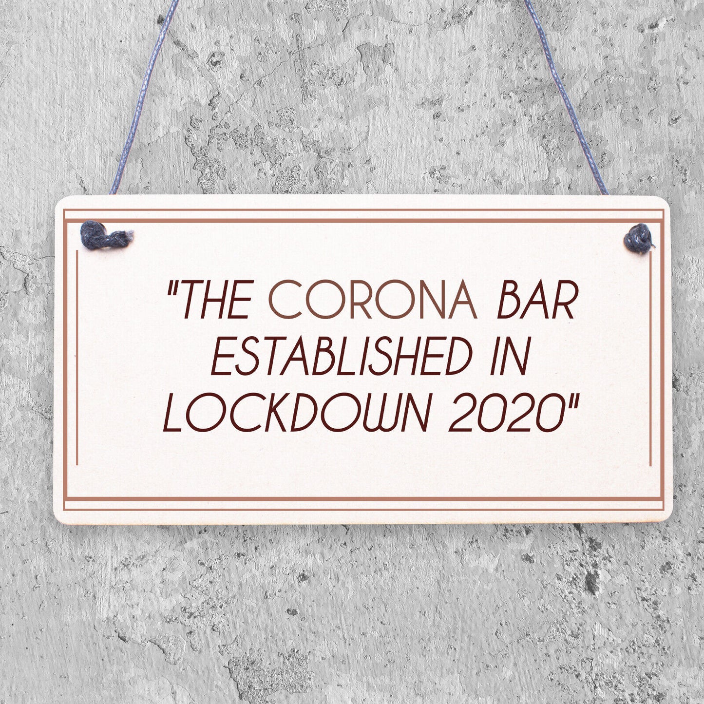 Funny Corona Bar Sign For Home Bar Garden Hanging Sign Alcohol Beer Gin Gift