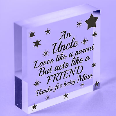 Uncle Friendship Gifts Brother Wooden Heart Sign Birthday Christmas Gift Present